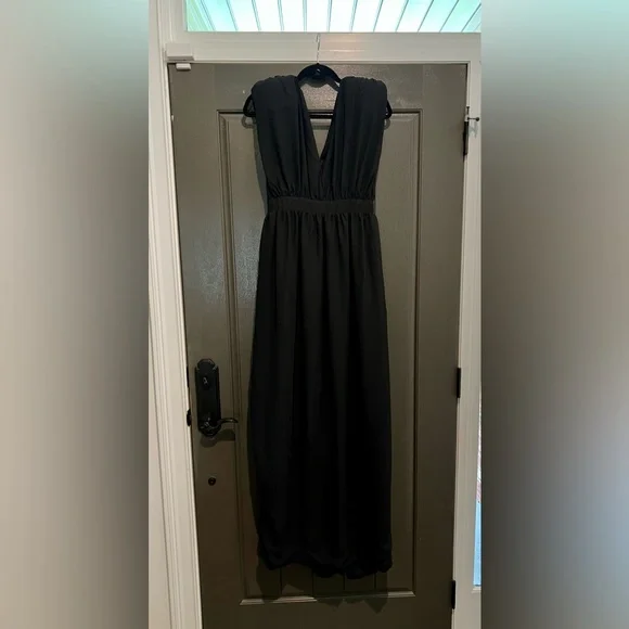 Gorgeous! ‘AQUA by AQUA’ V-Neck Padded Shoulder Elegant Dress!! Size UK 8/US 4.